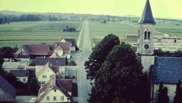 1970 Blick nach Vorderlintal ohne Kohlsiedlung und Gewerbegebie